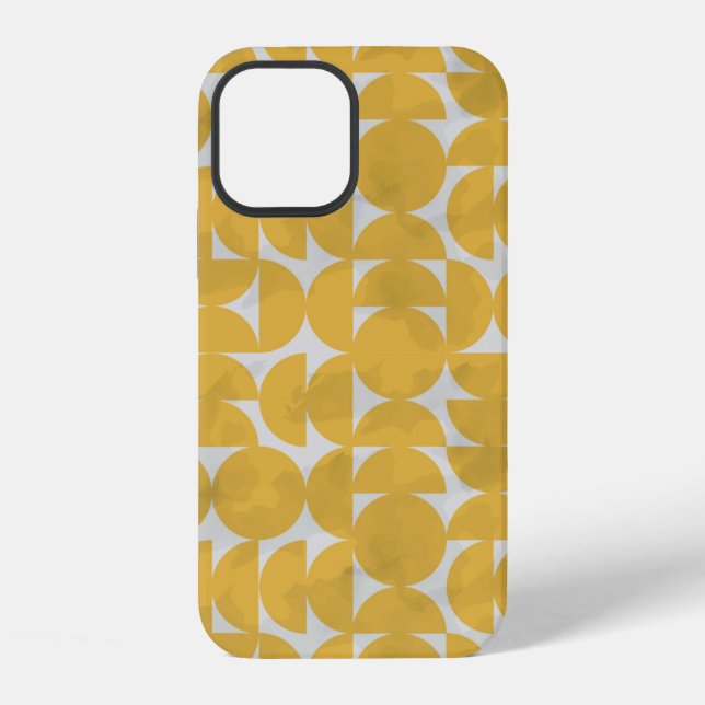 White Lines Pattern. Geometric Stripes Ink Drawing iPhone Case (Back)