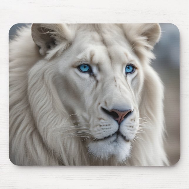 White Lion Mouse Pad (Front)