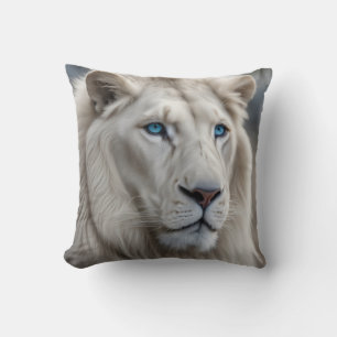 White Lion Throw Pillow