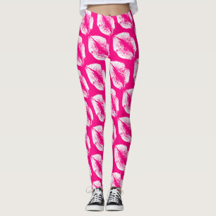 White Lips Modern Rose Leggings