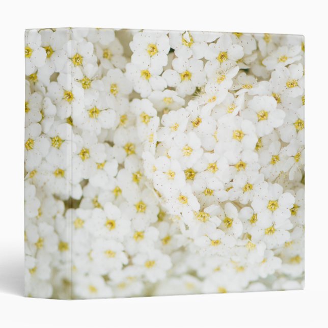 White little flowers pattern binder (Front/Spine)