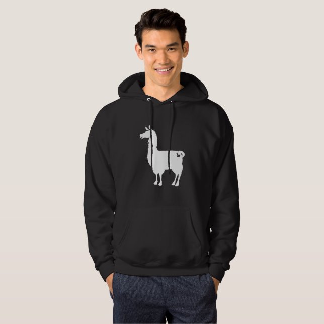 White Llama Hoodie (Front Full)
