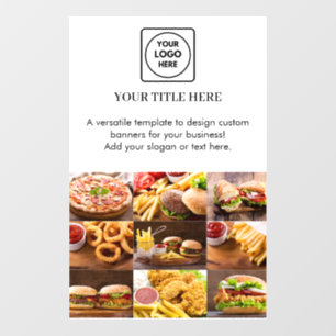 White Logo   Custom Business Promotional Display Window Cling