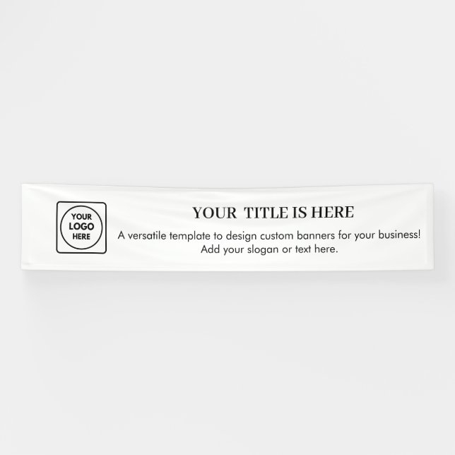 White Logo | Simple Minimalist Modern Branding Banner (Horizontal)