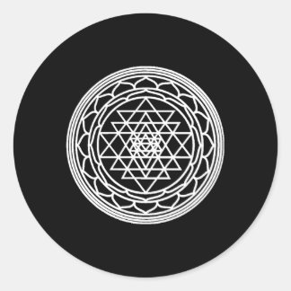 White Lotus 3 Goddess Tripura Sundari The-Three-Go Classic Round Sticker