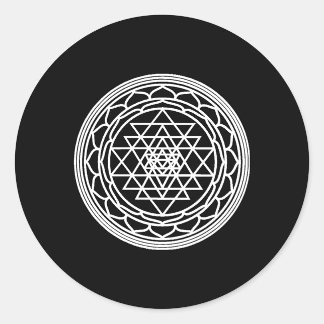 White Lotus 3 Goddess Tripura Sundari The-Three-Go Classic Round Sticker (Front)