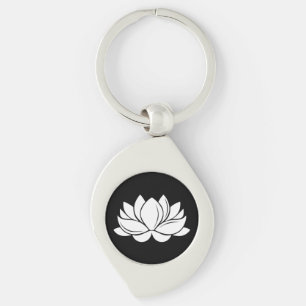 White Lotus Blossom Keychain
