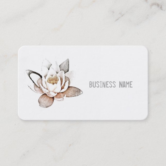 "WHITE LOTUS" BUSINESS CARD (Front)