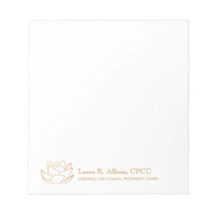 White Lotus Flower Notepad