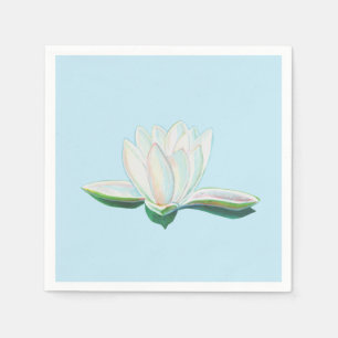 White Lotus Illustration   Napkin