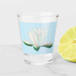 White Lotus Illustration Shot Glass