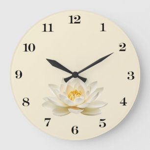 White Lotus Wall Clock