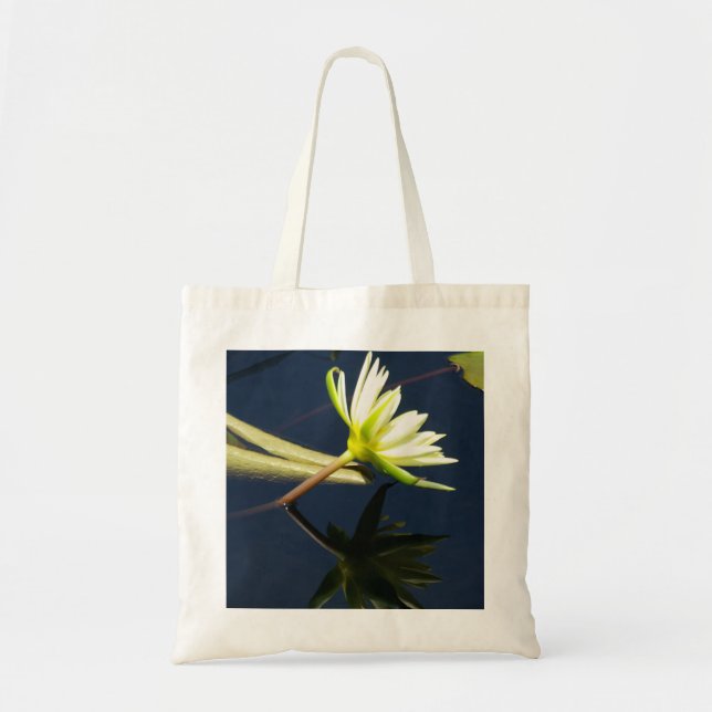 White Lotus Waterlily tote bag (Front)