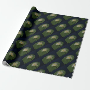 White Lotus Waterlily Wrapping Paper