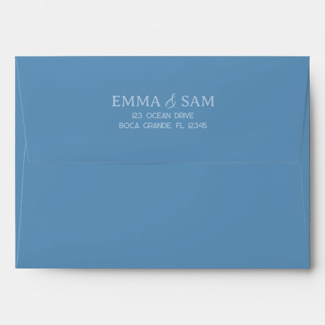 White Lotus Wedding  Envelope (Back (Top Flap))