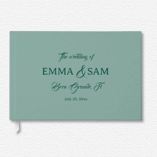 White Lotus Wedding Guest Book