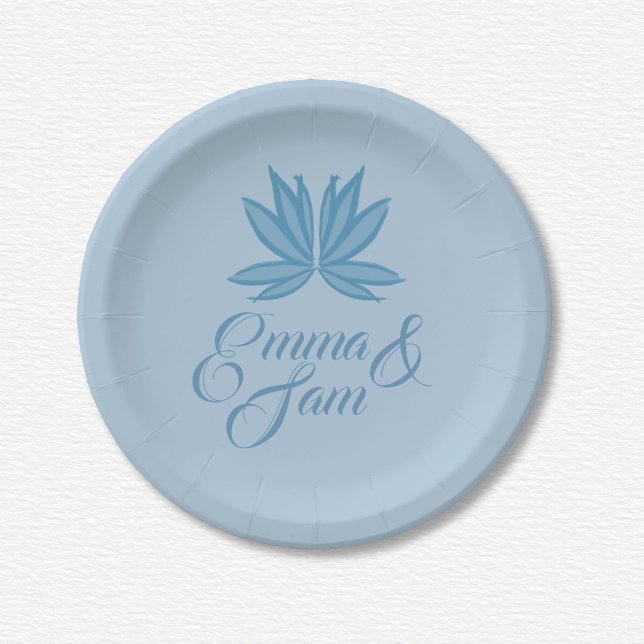 White Lotus Wedding  Paper Plate (Creator Uploaded)
