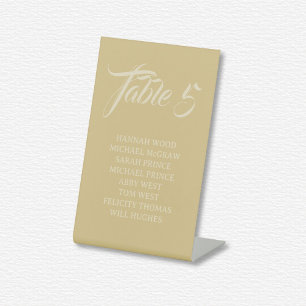 White Lotus Wedding Table Number  Pedestal Sign