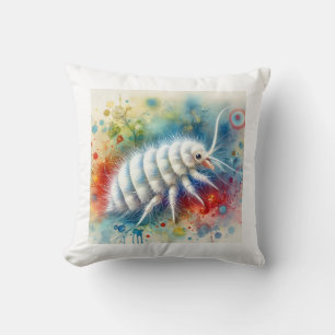 White Louse 080824AREF113 - Watercolor Throw Pillow