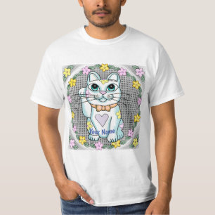 White Lucky Cat  T-Shirt
