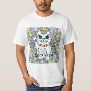 White Lucky Cat  T-Shirt