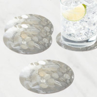White Lunaria Silver Dollar Customizable