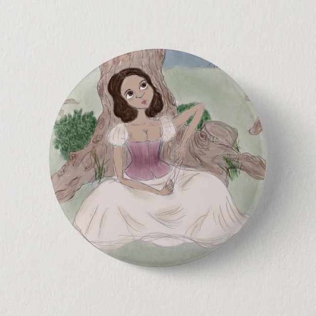 White Magic 2 Inch Round Button (Front)