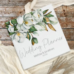 White Magnolia Floral Rustic Wedding Planner Binder<br><div class="desc">White Magnolia Floral Wedding Collection.  Matching items to complete your event collection are available in our Zazzle store!</div>