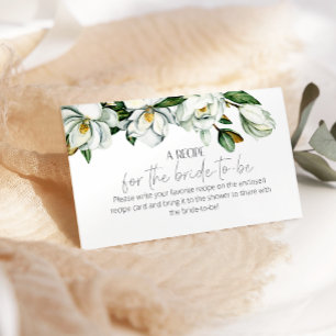 White Magnolia Floral Wedding Enclosure Card