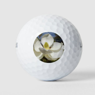 White Magnolia flower and a bee Golf Balls