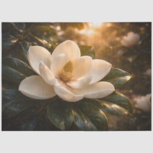 White Magnolia Flower Botanical Spring Garden Tissue Paper