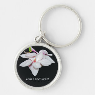 White Magnolia Keychain