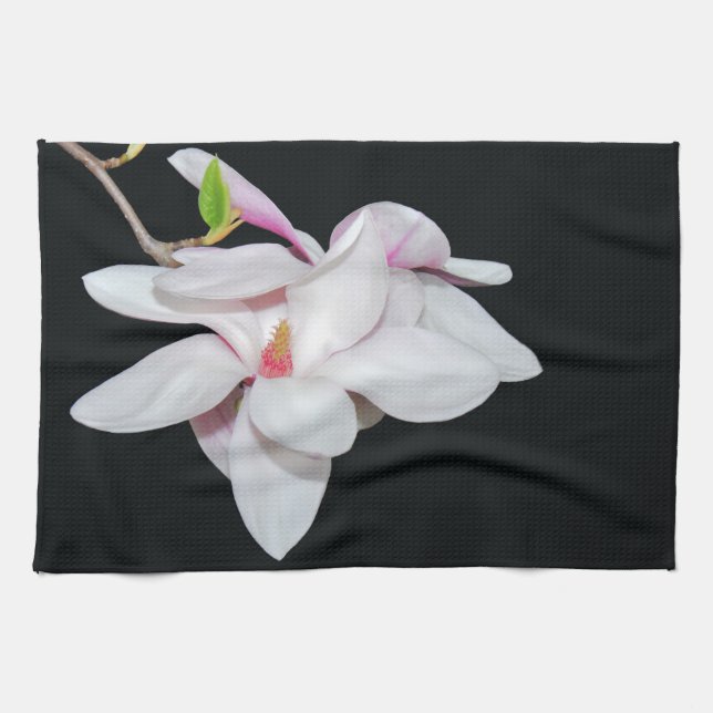 White Magnolia Kitchen Towel (Horizontal)