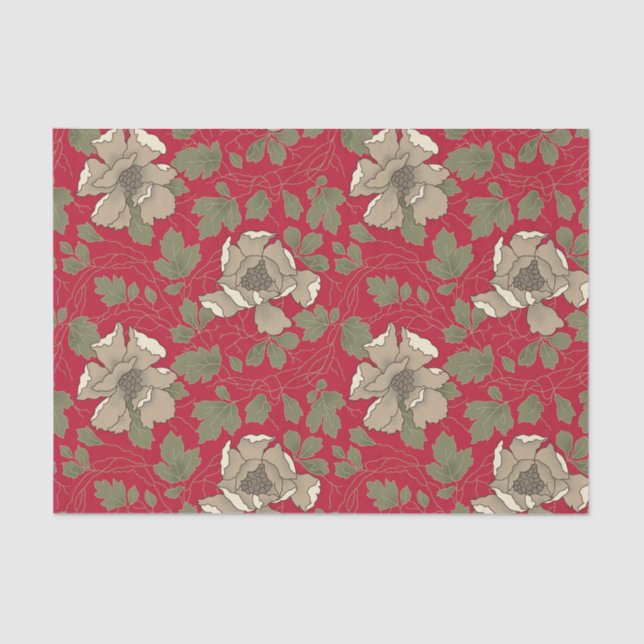 White magnolias tissue paper (Front)