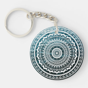 White Mandala Let the sea set you free Keychain