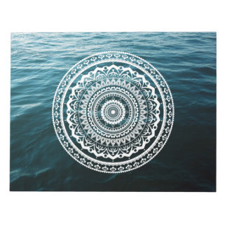 White Mandala Let the sea set you free Notepad