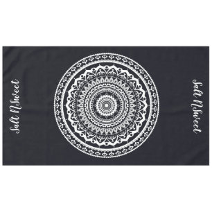 White Mandala Let the sea set you free Tablecloth