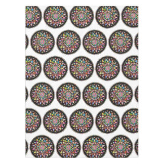 White Mandala Rainbow Indian Motif Nappe