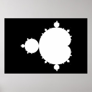 White Mandelbrot Poster