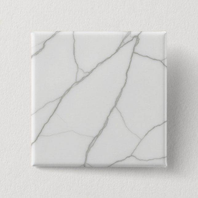 White Marble 2 Inch Square Button (Front)