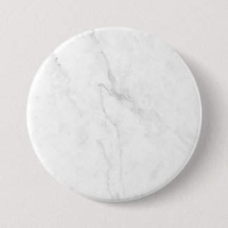 White Marble 3 Inch Round Button