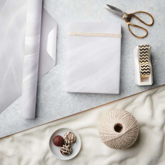 White Marble Abstract Wrapping Paper (Crafts)