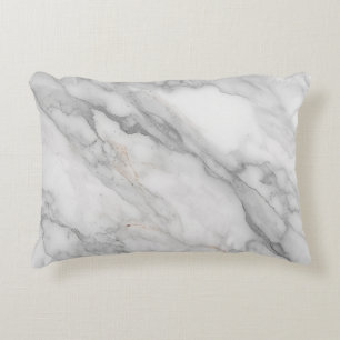 White Marble Accent Pillow