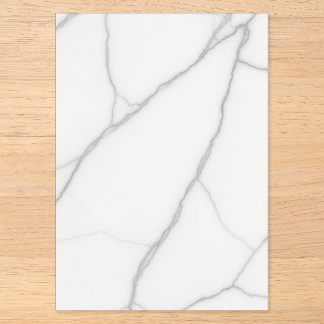 White Marble Acrylic Invitations (Front)