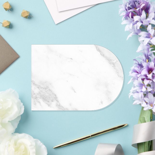 White Marble Acrylic Invitations (Insitu (Wedding))