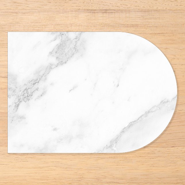 White Marble Acrylic Invitations (Front)