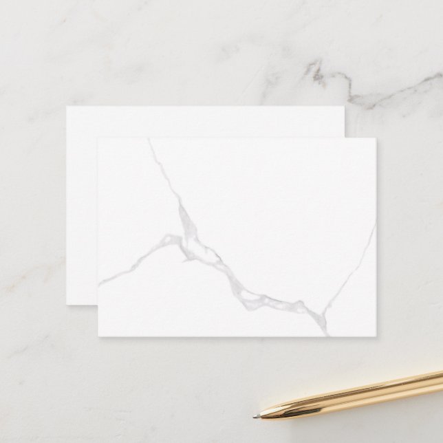 White Marble  Appointment Card (Front/Back In Situ)