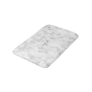 White marble  bath mat