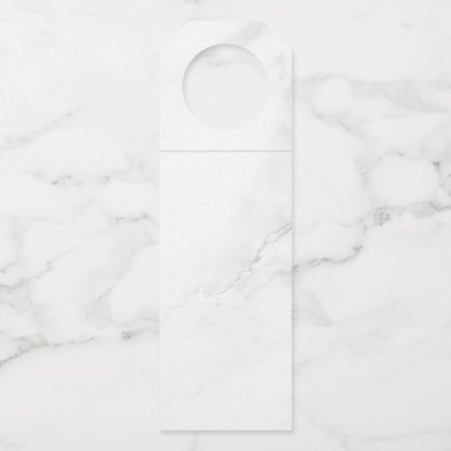 White Marble Bottle Tag (Front)
