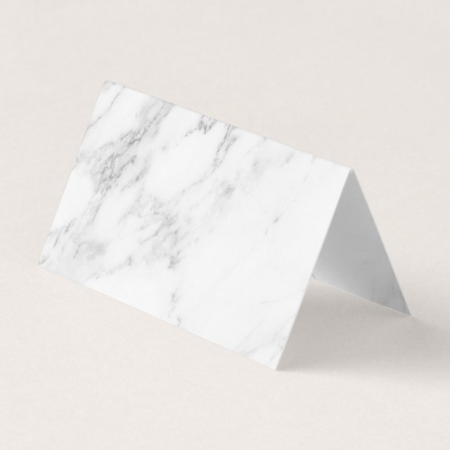 White Marble Business Card (Front)